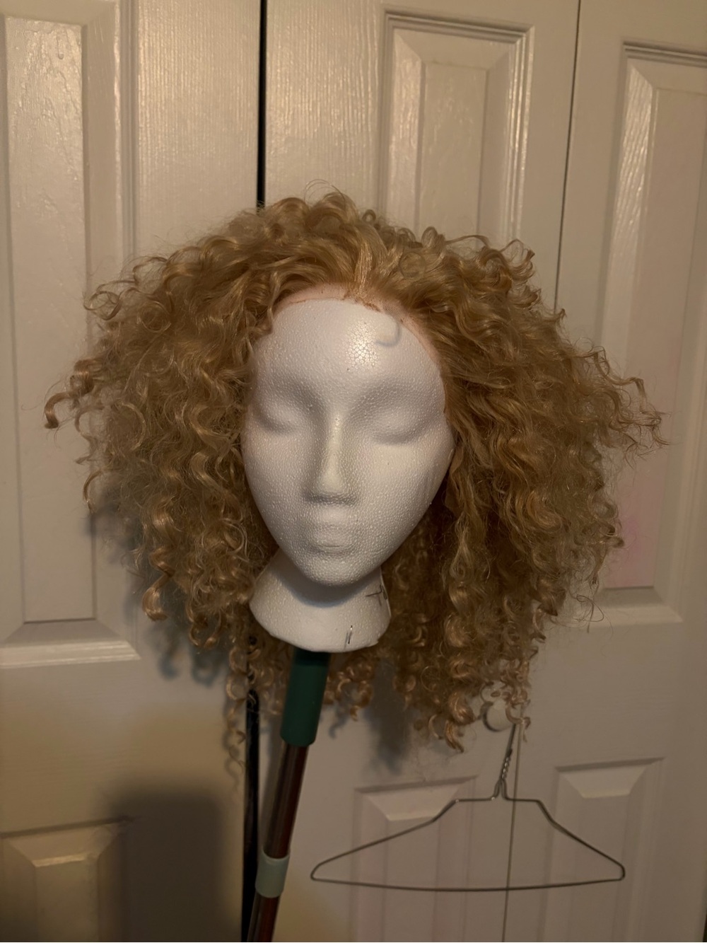 Blonde Curly Lace Front Wig for Women - Natural Honey Blonde